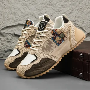 Бежевий з етно-принтом